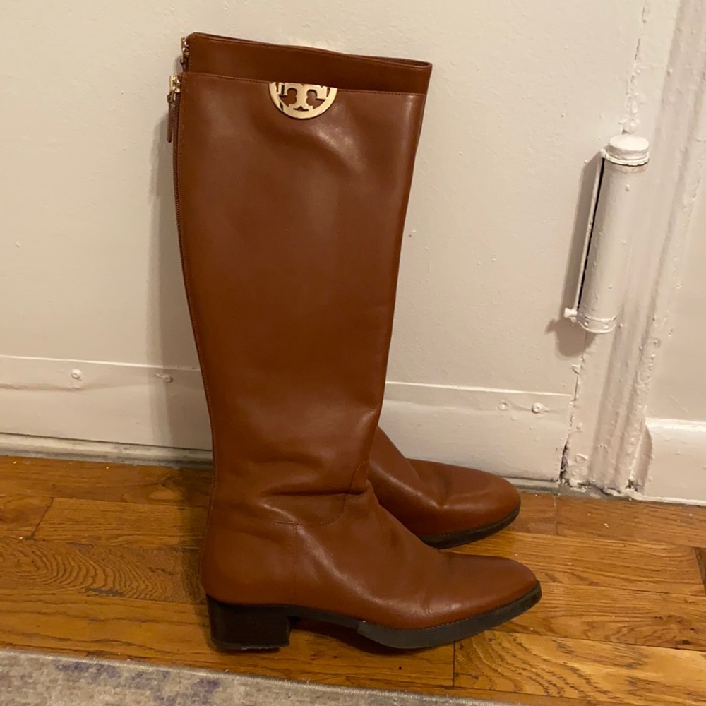 Tory Burch brown leather boots